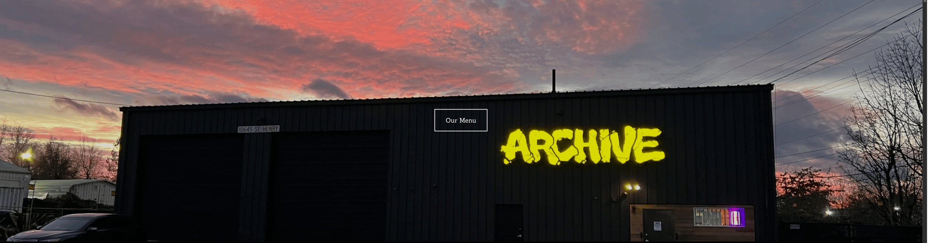 The Archive Portland compound at sunset